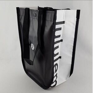 Lululemon Carry All Tote Black White Reusable Collectible Recycled Bag